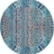 Edge Collections - 4' - Multicolor - Artistic Floral Round Area Rug - 1 Piece